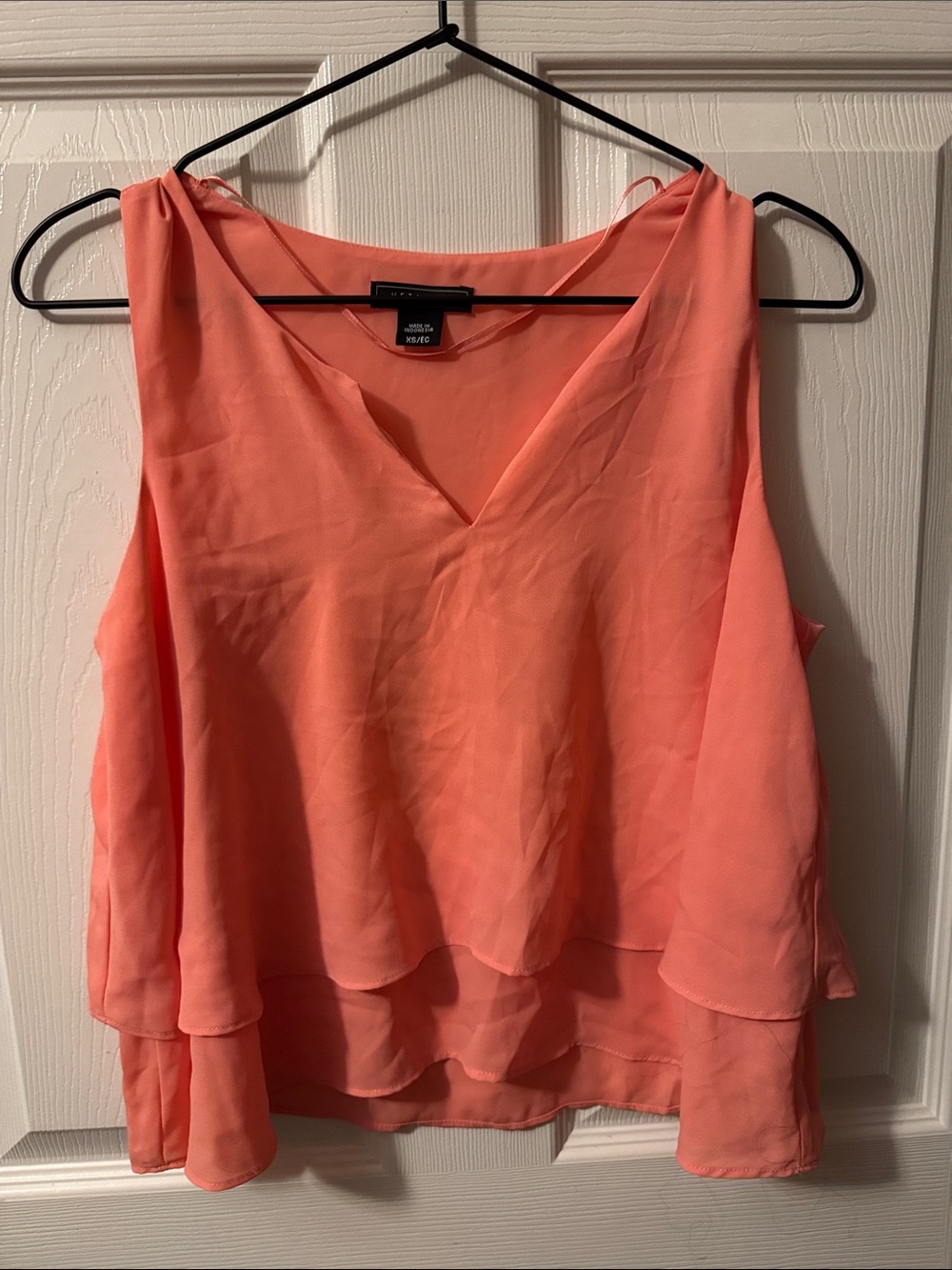Metaphor Coral Layered V-Neck Sleeveless Camisole